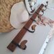 Wooden and metal wall hook