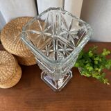 Vase en verre taillé, années 50