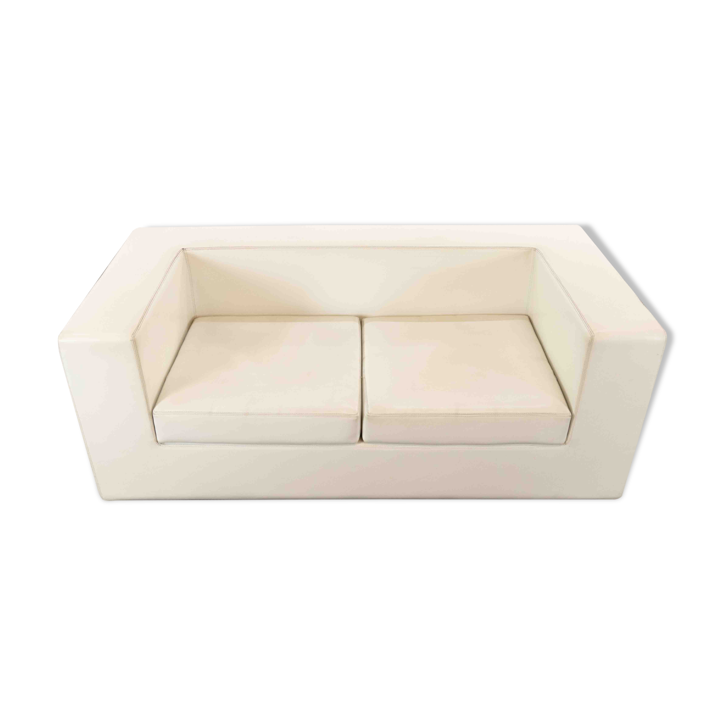 Throw Away sofa by Willie Landels for Zanotta 1965 in white vinyl