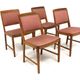 Set of 4 chairs "Facett 4-132", Bertil Fridhagen, Bodafors, Sweden, 197