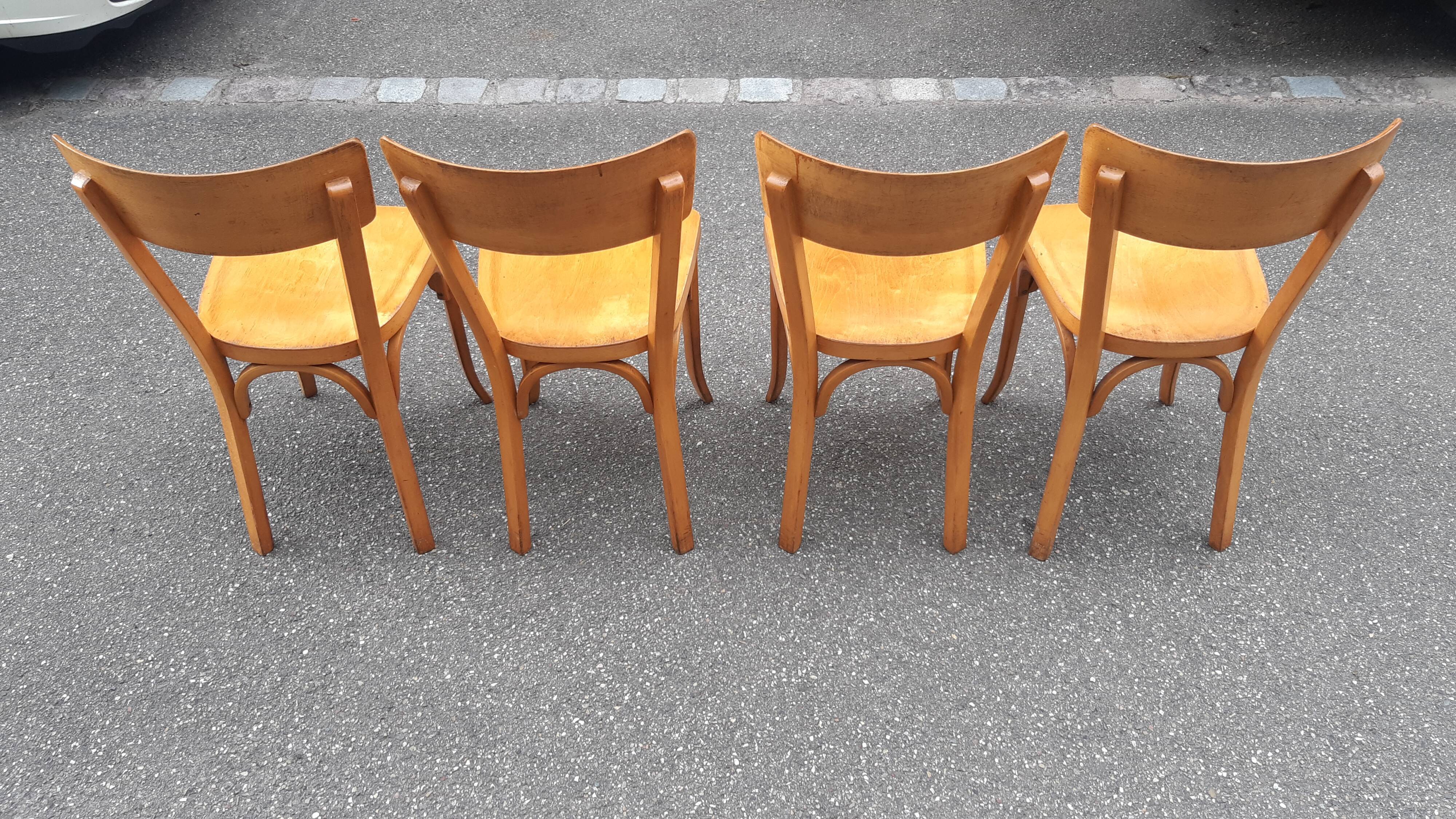 Set of 4 Baumann bistro chairs