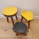 Trio of tripod tabourets