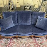 Sofa - Louis XV velvet style bench