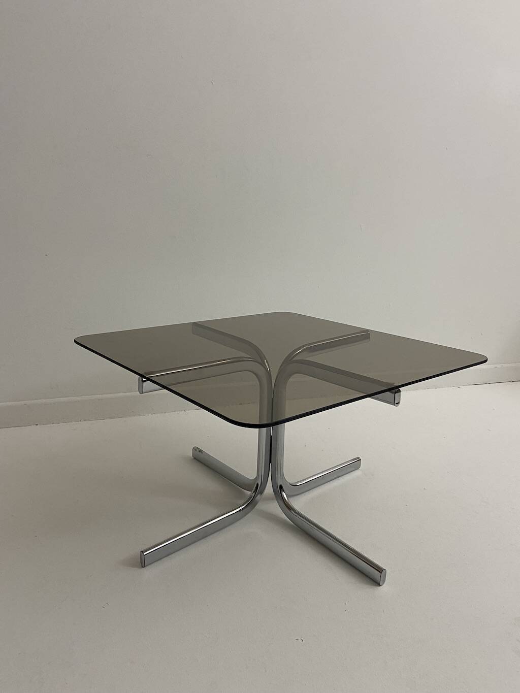Vintage glass coffee table
