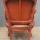 Louis XV style armchair covered in leather.