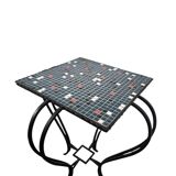 Vintage blue mosaic coffee table / plant table / side table