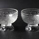 Set of 4 Vintage Pressed Glass Dessert Bowls Cibulak by Pavel Panek / 1977