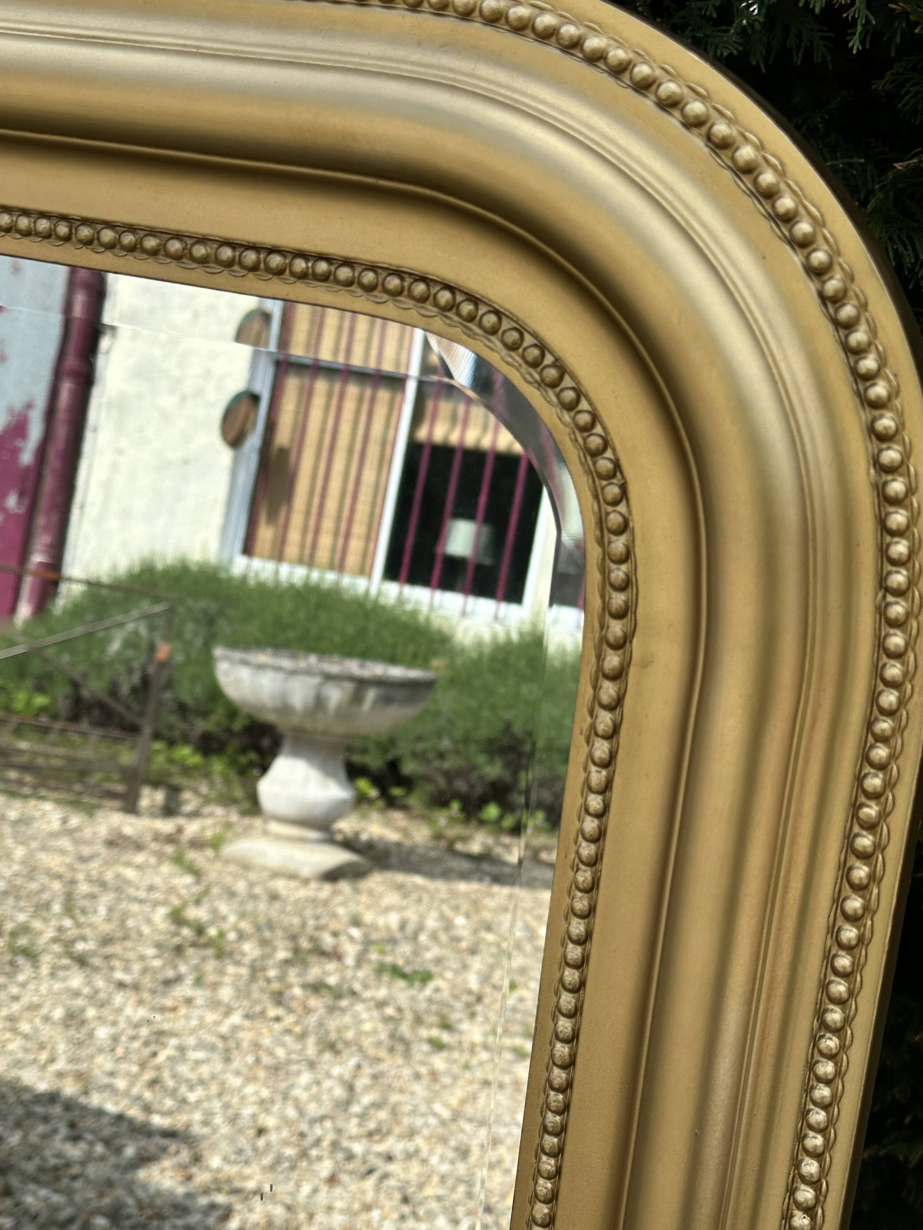 Louis Philippe style mirror in gilded wood 135x105cm