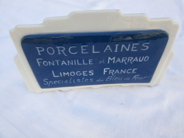 Advertising plate in earthenware