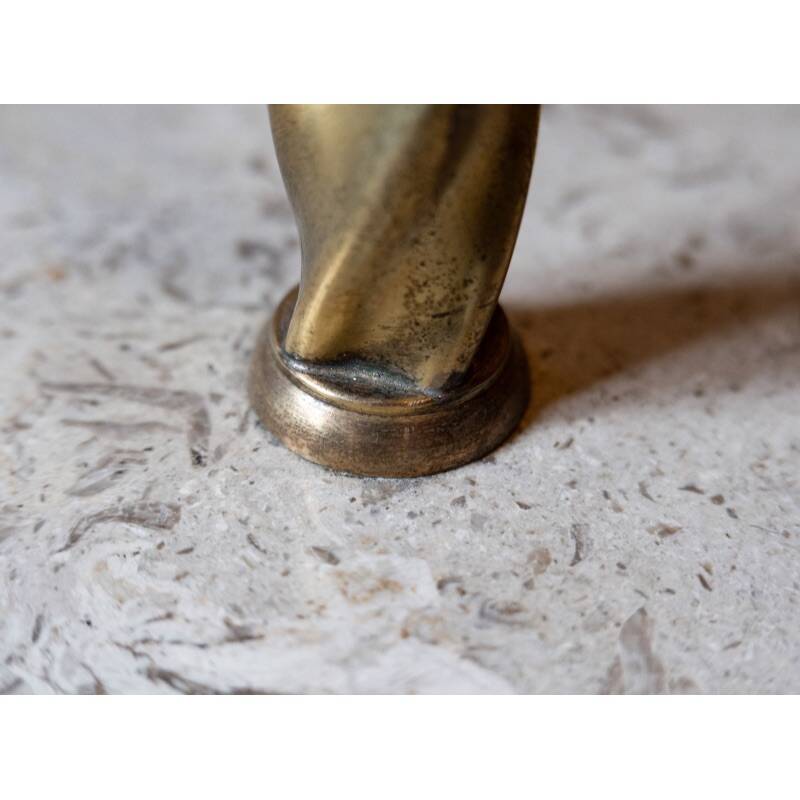 Brass and marble floor lamp, Italy 1950s