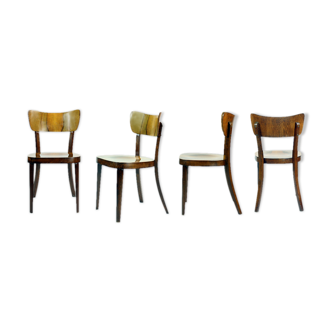Chairs in walnut veneer by Tatra, Czechoslovakia 1960