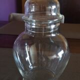 Old glass bottle of apothecary or confectioner