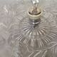Portuguese farmhouse mid century clear floral glass dish pendant lamp 1960s