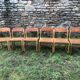 Set of 6 Baumann sleigh foot chairs 60s