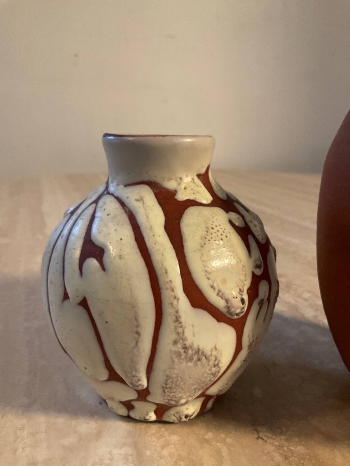 Duo de vases vintage en terre cuite