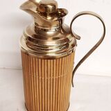 Brass and wood thermos. Spain, 1960s.