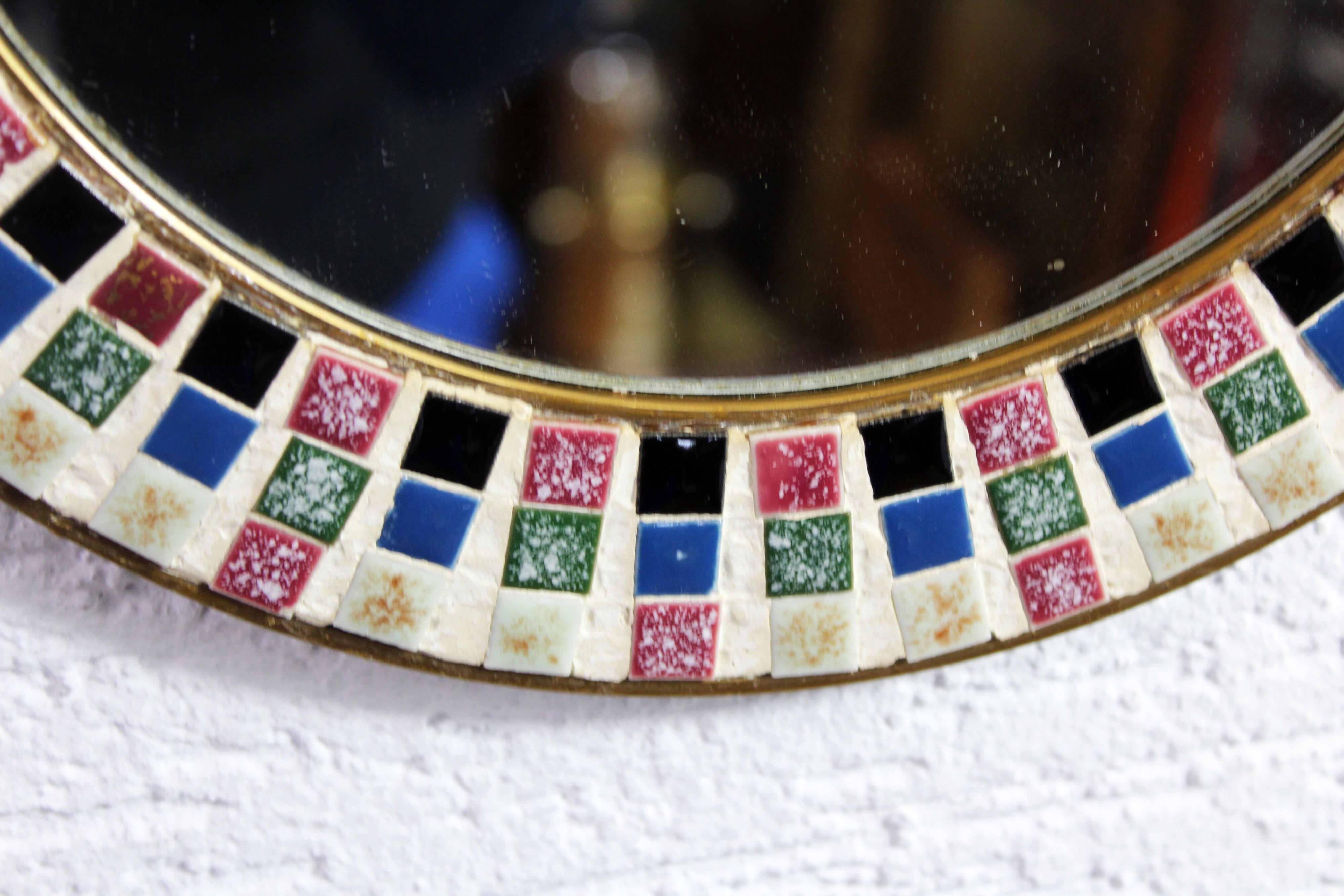 Vintage earthenware mirror 1970