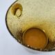Vintage signed amber bubble blown glass ice bucket Biot