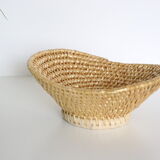 Oval wicker basket, vintage