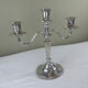 Silver metal chandelier with 3 lights