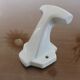 Old coat hook in white porcelain art deco years 30 40