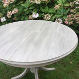 Old round table with extension