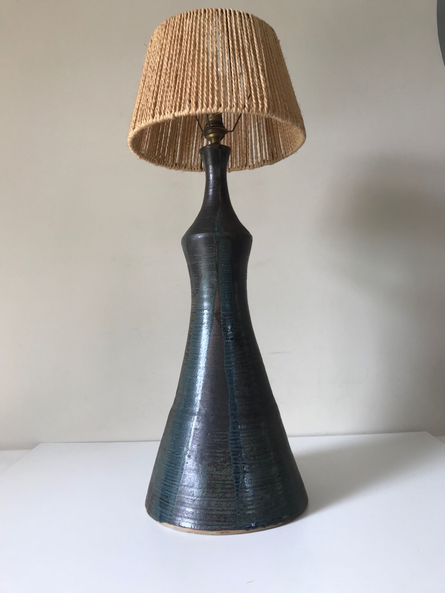 Lamp sandstone ceramic vintage 1960