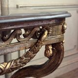 Transitional console in carved and gilded wood, France, 18th century