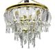 Vintage crystal chandelier Lustry Kamenický Šenov, Czechoslovakia 1970s