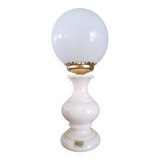 Alabaster and opaline lamp