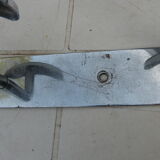 Wall coat rack in chromed metal 3 hooks 50s