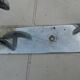 Wall coat rack in chromed metal 3 hooks 50s