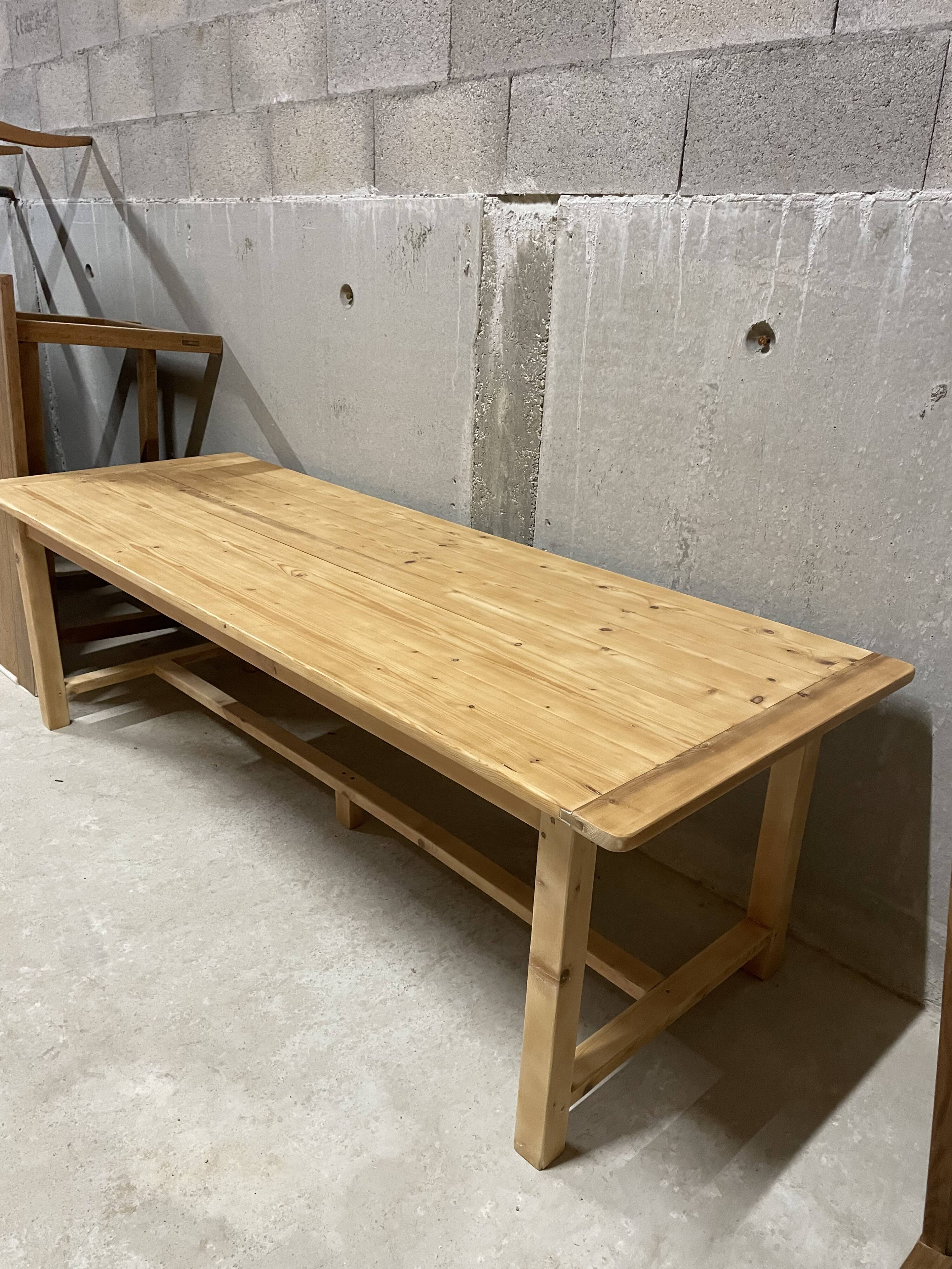 Solid wood farmhouse table 230cm