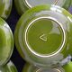 Set of 6 green oyster plates 25 cm – C.E.S France – Very good condition