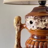Lamp ceramic fat lava double lighting 70s