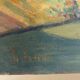 Tableau ancien, paysage Monts du Lyonnais daté 1948 et signé