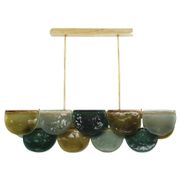 Elongated Murano Glass Ceiling Lamp, Italy