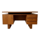 Vintage Scandinavian wooden executive desk