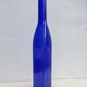 Blue glass bottle, square