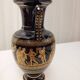Vase miniature bleu cobalt et or 24 k