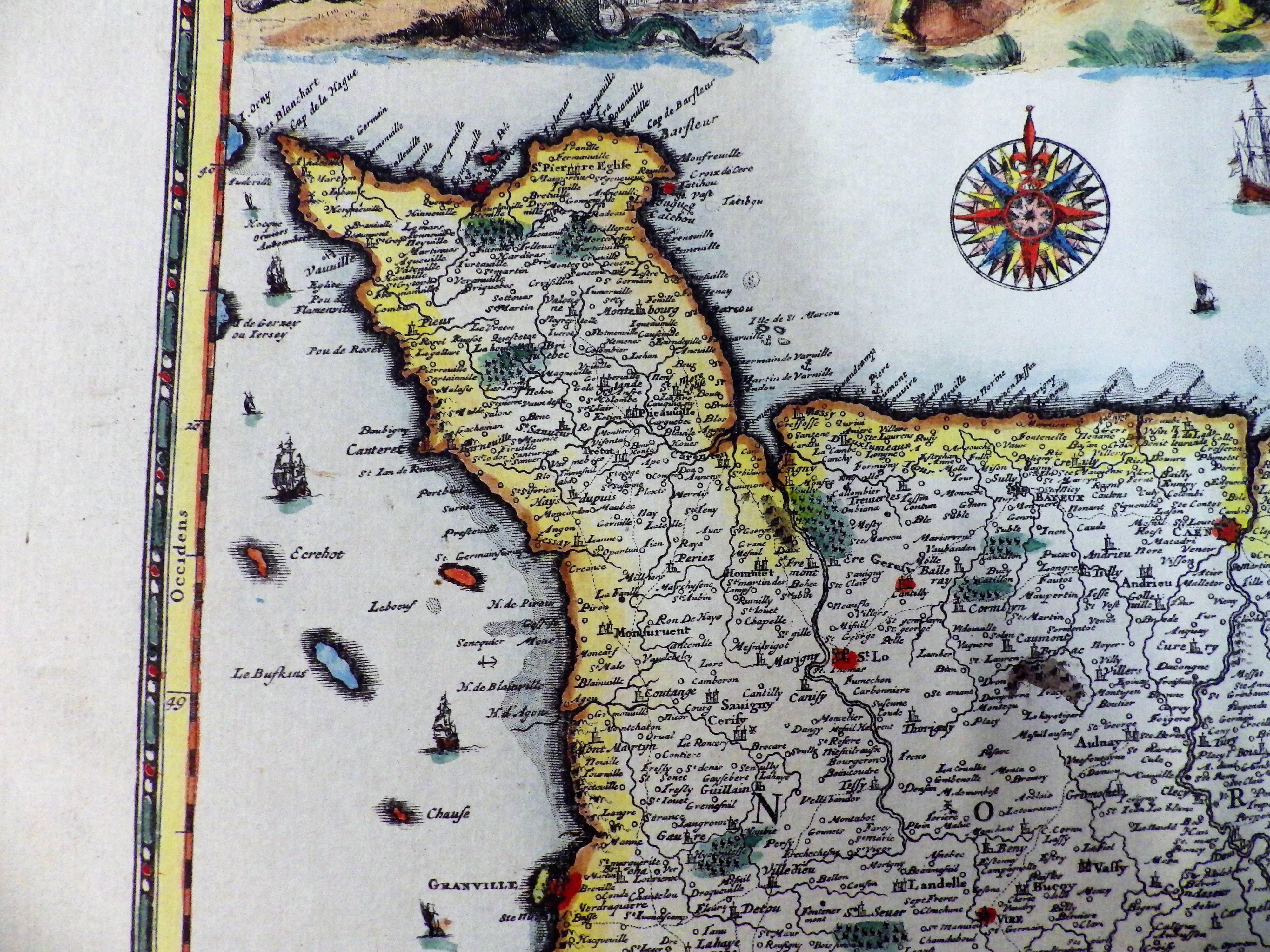 Old map of the Duchy of Normandy Petro Persoy