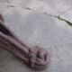 Bistro pedestal table in marble and cast iron lion paws