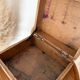 Antique solid oak chest - 31 x 26 x 15