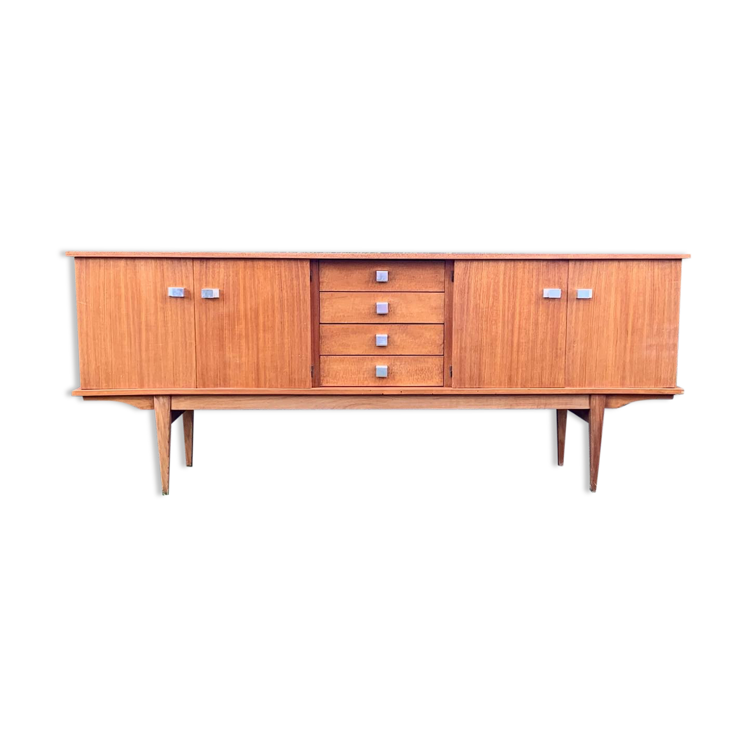 Italian sideboard 60s chrome handles