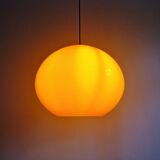 XXL onion pendant light in orange opaline, design Alessandro Pianon, Vistosi, 1960