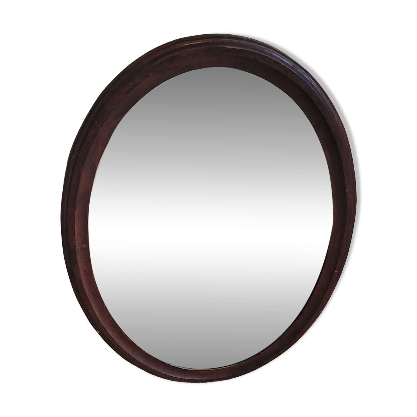 Miroir 58x84 ovale bois 1950
