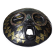 African moon mask, Luba/Baluba, DR Congo, carved wood, beads.