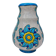 Glazed earthenware vase, floral/sun decoration, Catteau, Boch
