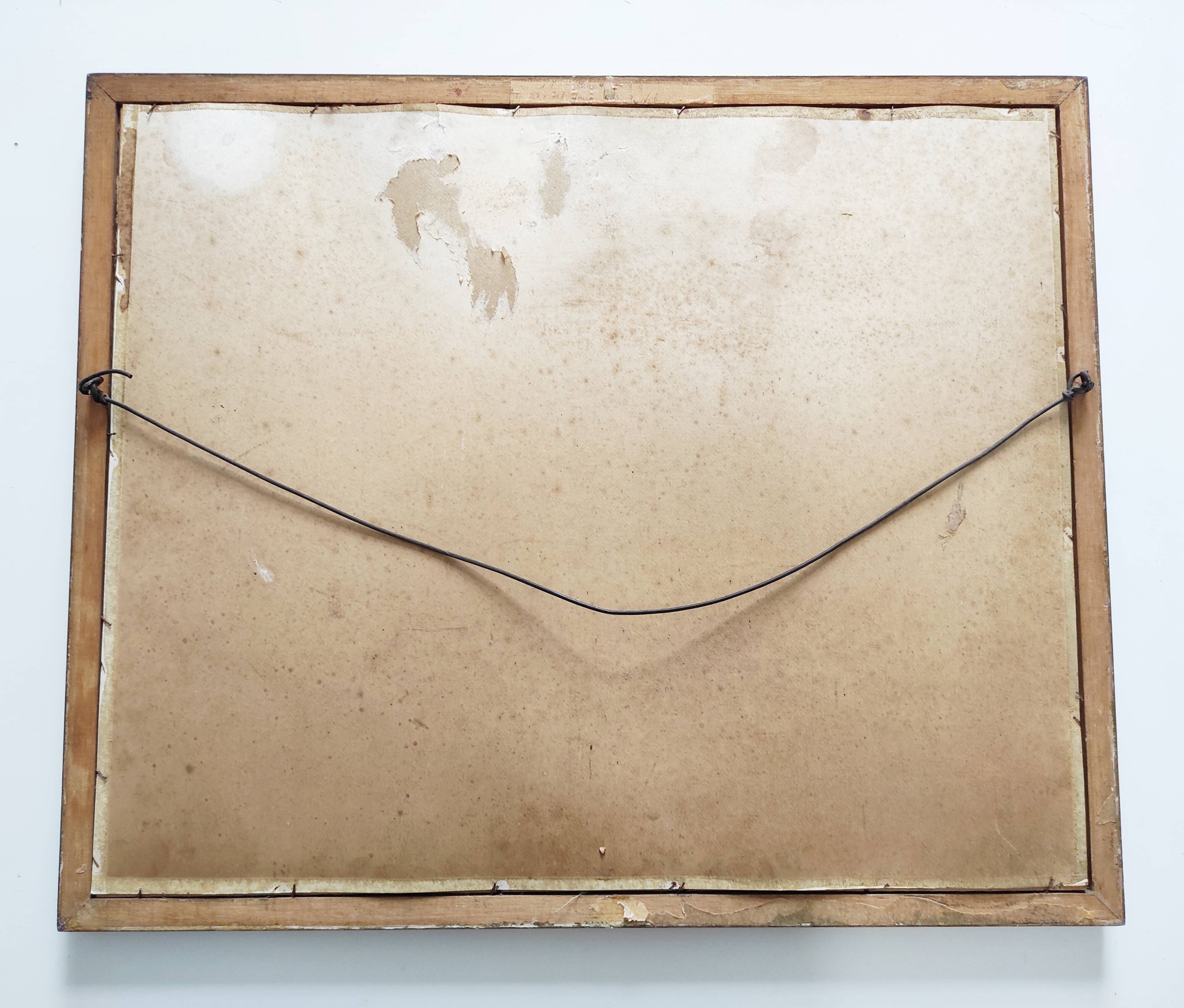 View of a Lake, 19th Century Framed Watercolor