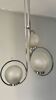 Art deco silver lamp with three sphere shades